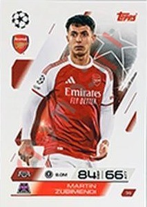36 Martín Zubimendi – Match Attax 2025-2026 Topps