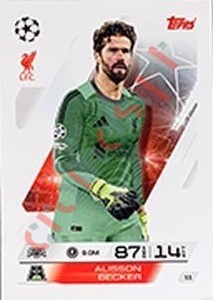 11 Alisson Becker – Match Attax 2025-2026 Topps