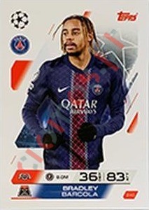 240 Bradley Barcola – Match Attax 2025-2026 Topps