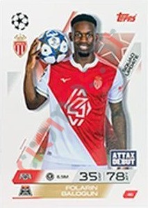 46 Folarin Balogun – Match Attax Extra 2025-2026 Topps