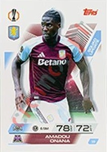 19 Amadou Onana – Match Attax Extra 2025-2026 Topps