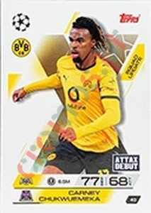 40 Carney Chukwuemeka – Match Attax Extra 2025-2026 Topps