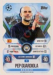 74 Pep Guardiola – Match Attax Extra 2025-2026 Topps