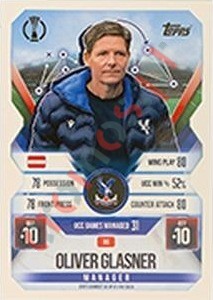 80 Oliver Glasner – Match Attax Extra 2025-2026 Topps