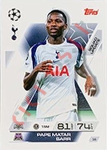 16 Pape Matar Sarr – Match Attax Extra 2025-2026 Topps