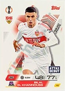 42 Bilal El Khannouss – Match Attax Extra 2025-2026 Topps