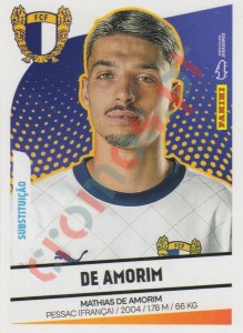 181bis Mathias De Amorim (Substituições) – Futebol 2024-2025 Panini