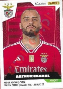55 Arthur Cabral – Futebol 2023-2024 Panini