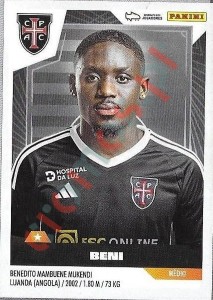 104 Beni Mukendi – Futebol 2023-2024 Panini