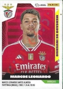 448 Marcos Leonardo (Benfica) – Futebol 2023-2024 Panini