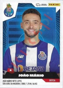 269 João Mário – Futebol 2023-2024 Panini