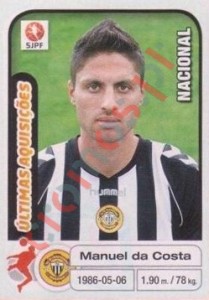 385 Manuel da Costa (Nacional) – Futebol 2012-2013 Panini