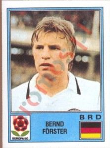 49 Bernd Förster – UEFA Euro Italy 1980 Panini