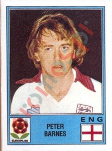 127 Peter Barnes – UEFA Euro Italy 1980 Panini