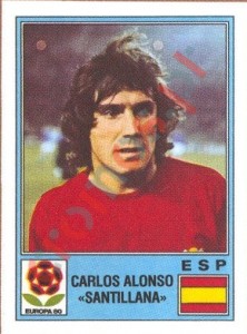 191 Carlos Alonso "Santillana" – UEFA Euro Italy 1980 Panini