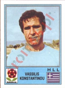 100 Vassilis Konstantinou – UEFA Euro Italy 1980 Panini