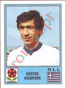 104 Kostas Iossifidis – UEFA Euro Italy 1980 Panini
