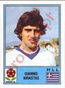 105 Giannis Kirastas – UEFA Euro Italy 1980 Panini