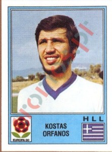 111 Kostas Orfanos – UEFA Euro Italy 1980 Panini