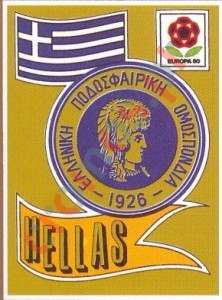 96 HELLAS Badge – UEFA Euro Italy 1980 Panini
