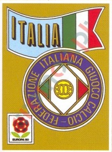 136 ITALIA Badge – UEFA Euro Italy 1980 Panini