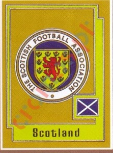 244 SCOTLAND Badge – UEFA Euro Italy 1980 Panini
