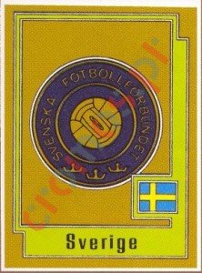 254 SVERIGE Badge – UEFA Euro Italy 1980 Panini