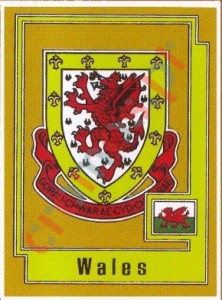 259 WALES Badge – UEFA Euro Italy 1980 Panini