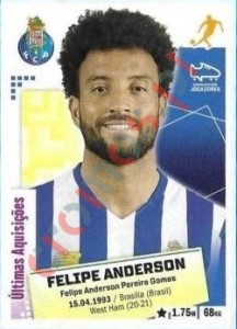 408 Felipe Anderson – Futebol 2020-2021 Panini