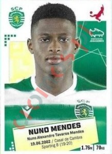 296 Nuno Mendes – Futebol 2020-2021 Panini