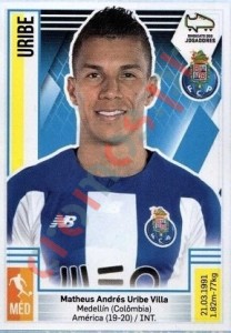 215 Mateus Uribe – Futebol 2019-2020 Panini