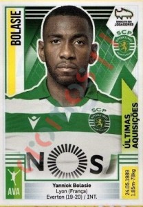 388 Yannick Bolasie (Sporting) – Futebol 2019-2020 Panini