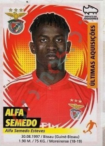 391 Alfa Semedo (Benfica) – Futebol 2018-2019 Panini