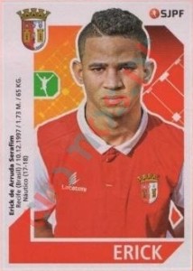 102 Erick – Futebol 2017-2018 Panini