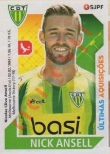 392 Nick Ansell – Futebol 2017-2018 Panini