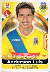 3 Anderson Luis – Futebol 2016-2017 Panini