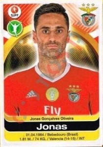 55 Jonas – Futebol 2016-2017 Panini
