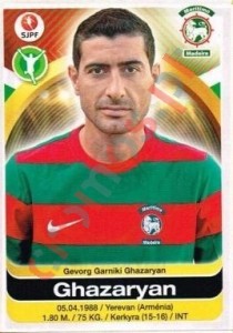 166 Ghazaryan – Futebol 2016-2017 Panini