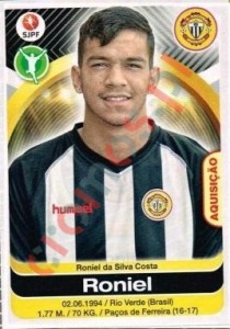 201 Roniel – Futebol 2016-2017 Panini