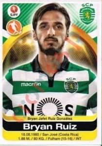 303 Bryan Ruiz – Futebol 2016-2017 Panini