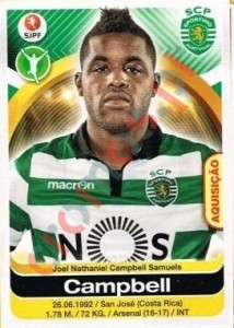 307 Joel Campbell – Futebol 2016-2017 Panini