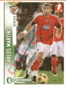 337 Carlos Martins (Benfica) – Futebol 2008-2009 Panini