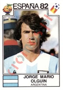 167 Jorge Mario Olguin – FIFA World Cup Spain 1982 Panini