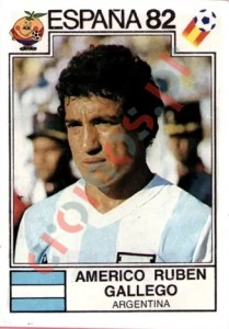 173 Americo Ruben Gallego – FIFA World Cup Spain 1982 Panini
