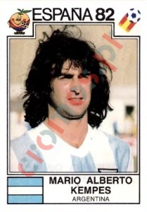 180 Mario Alberto Kempes – FIFA World Cup Spain 1982 Panini