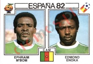 94 Ephraim M'Bom & Edmond Enoka – FIFA World Cup Spain 1982 Panini