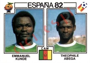 95 Emmanuel Kunde & Theophile Abega – FIFA World Cup Spain 1982 Panini