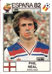241 Phil Neal – FIFA World Cup Spain 1982 Panini