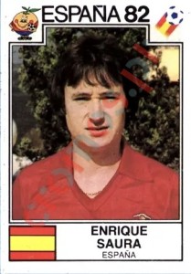 303 Enrique Saura – FIFA World Cup Spain 1982 Panini