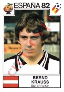 132 Bernd Krauss – FIFA World Cup Spain 1982 Panini